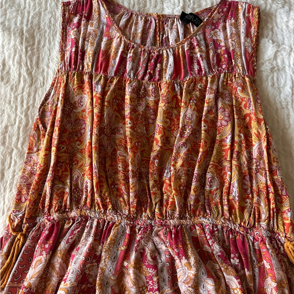 Rachel Zoe Floral Print Dress in Red and Pink